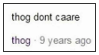 thog dont caare